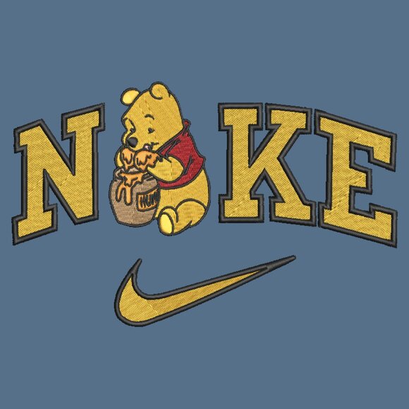 Nike Winnie The Pooh Embroidered Adult Unisex Crewneck Sweatshirt Honey Pot - Picture 11 of 16